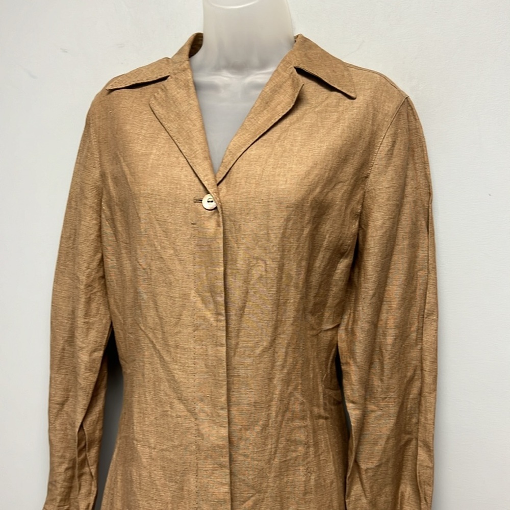 SOLD IN STORE Nordstrom Studio 121 Long Sleeve Linen Blend Shirt Dress Size 10 - Picture 2 of 13